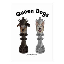 Queen Dogs Chess Business Card Template