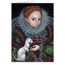 "Queen Elizabeth and an Ermine" Greeting Card