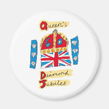 queen elizabeth diamond jubilee 2012 fridge magnet