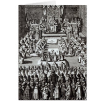 Queen Elizabeth I  and Parliament Card