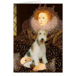 Queen Elizabeth I - Wire Fox Terrier #1 Greeting Card