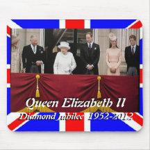 Queen Elizabeth jubilee family portrait mousepad