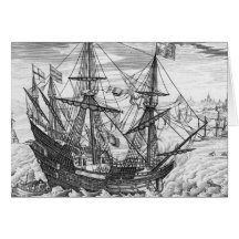 Queen Elizabeth's Galleon Greeting Cards