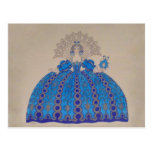 Queen Fashion Plate ~ Postcard French Vintage