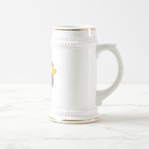 Queen Kitty Purple - Grey Coffee Mugs