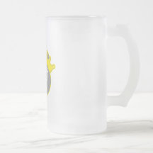 Queen Kitty Yellow - Grey Coffee Mugs