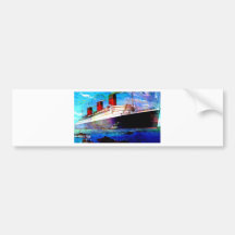 QUEEN MARY 2 BUMPER STICKERS