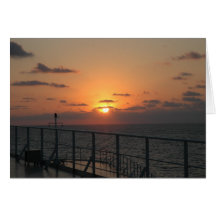 Queen Mary 2 Sunset Greeting Cards