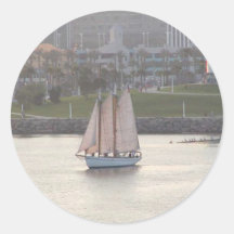 Queen Mary Ships Boats Round Stickers