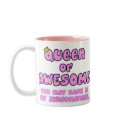 Queen of Awesome mugs