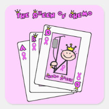 Queen of Chemo Square Sticker