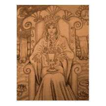 Queen Of Cups - Tarot Card Postcard