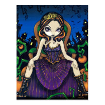 "Queen of Halloween" Postcard