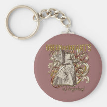 Queen of Hearts Carnivale Style (Gold Version) Key Chain