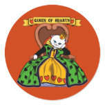 Queen of hearts cat sticker