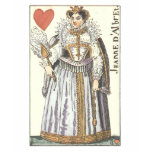 QUEEN OF HEARTS - JEANNE E'ALBRET Vintage playing t-shirts