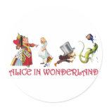 QUEEN OF HEARTS, MAD HATTER & BILL THE LIZARD stickers