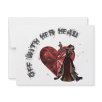Queen Of Hearts - Off With Her Head Personalized Invitation