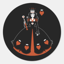Queen of Hearts Round Sticker