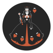 Queen of Hearts Round Sticker