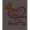 Queen of Hearts (with text) t-shirts