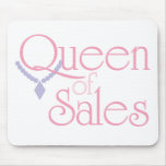 Queen of Sales on White mousepads