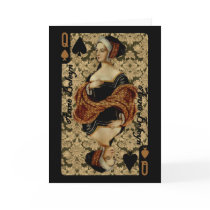 Queen of Spades Blank Card
