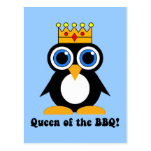 queen of the barbecue post card