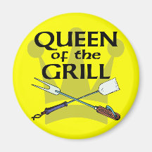 Queen of the Grill Fridge Magnet