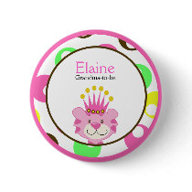 QUEEN OF THE JUNGLE NAME TAG Personalised Button