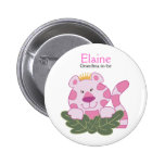 QUEEN OF THE JUNGLE NAME TAG Personalised Button