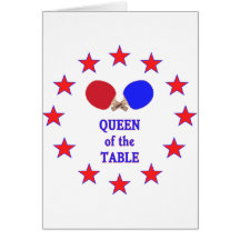 Queen of the Table Ping Pong Cards