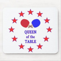 Queen of the Table Ping Pong Mouse Pads