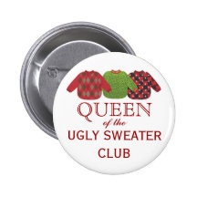 Queen of the Ugly Sweaters Holiday Contest Button