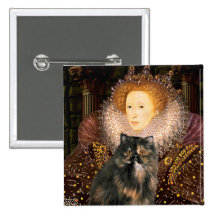 Queen - Persian Calico cat Buttons