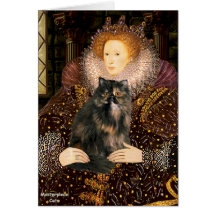 Queen - Persian Calico cat Card