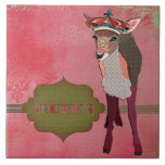 Queen Pretty Pink Fawn Tile