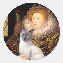 Queen - Siamese (blue point 24) Sticker