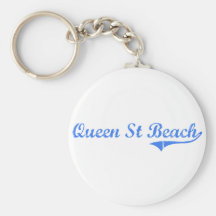 Queen St Beach Delaware Classic Design Key Chain