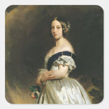 Queen Victoria  1842 Square Stickers