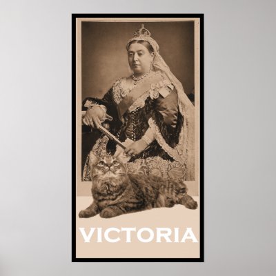 Queen Victoria and Kitty Poster
