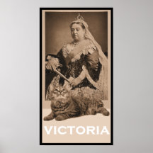 Queen Victoria and Kitty Poster