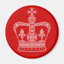 Queen's Crown Fridge Magnet
