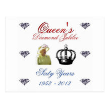 Queens Diamond Jubilee 1952-2012 60 Years Postcard