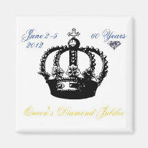 Queens Diamond Jubilee 2012 Magnet