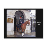 Queens guards,  London UK postcard