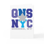 Queens, NY Purple Greeting Card