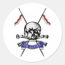Queens Royal Lancers Round Stickers