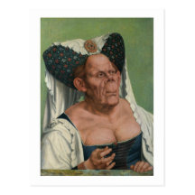 Quentin Massys - A Grotesque Old Woman, 1515 Postcard