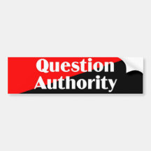 Question Authority 2 sticker Bumper Stickers